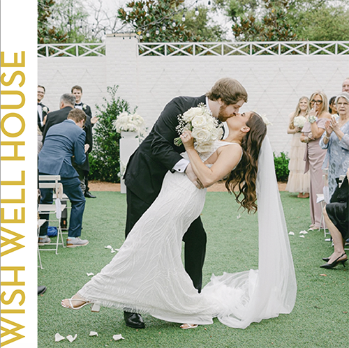 Wedding ceremony at The Wish Well House